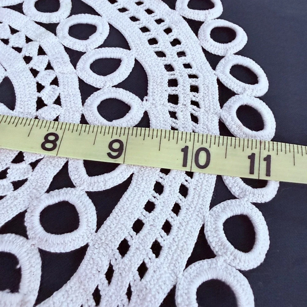 Vintage Crochet Lace Doilies Set 4 Handcrafted Floral Embroidered Handkerchiefs‎